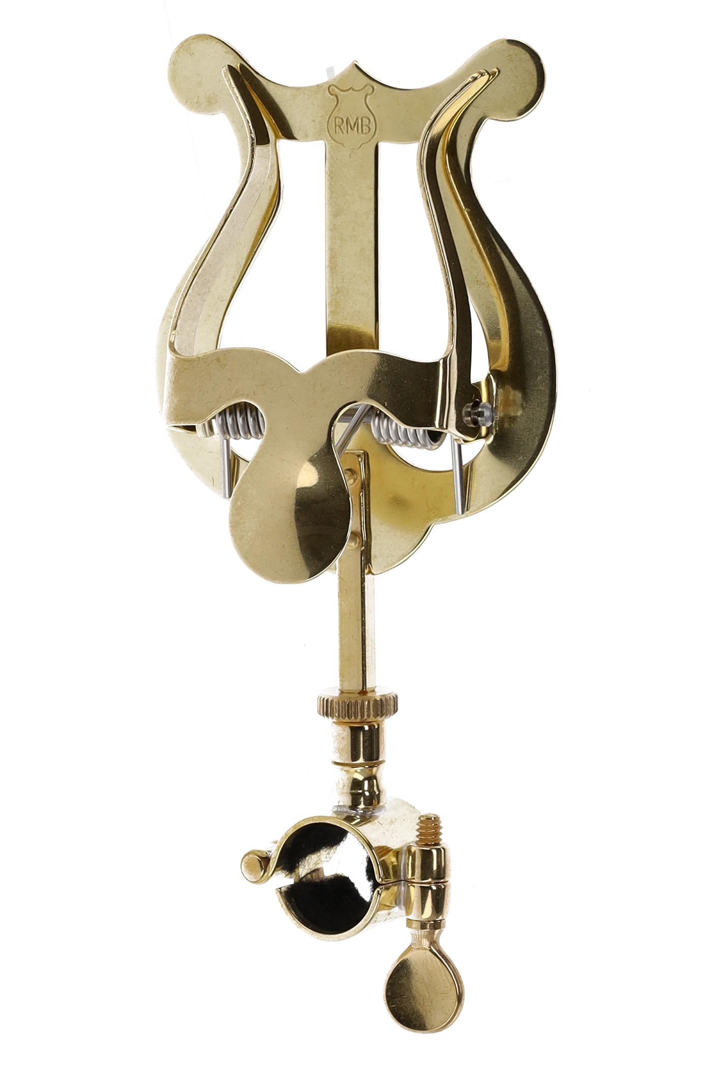 GEWA Marching Music Holder Trumpet - Brass - Small Lyra - 1 Pusher - Hinge Ring Ø 14 mm