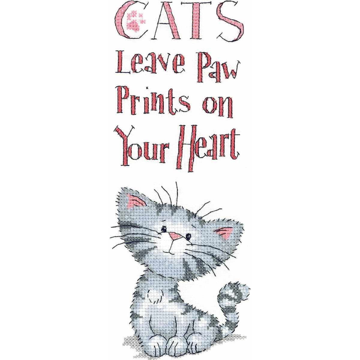 Heritage Crafts Peter Underhill Cross Stitch Kit - Cat's Paw Prints (Aida)