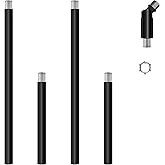 M10 Threaded Extension Poles Lighting Fixture Downrods Stems & 180 Degrees Sloped Ceiling Adapter Kits for Pendant Light, Isl