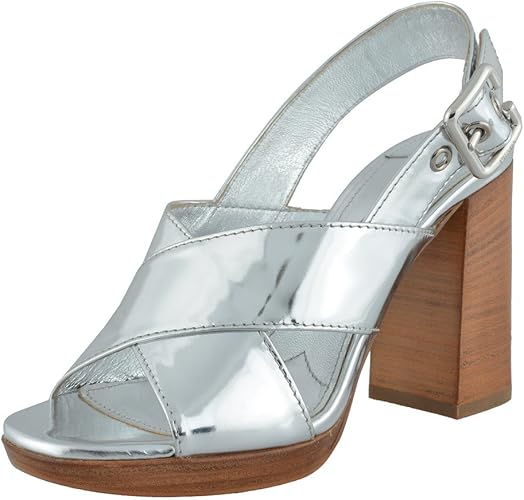 Amazon Com Prada Women S Leather Ankle Strap Open Toe High Heel