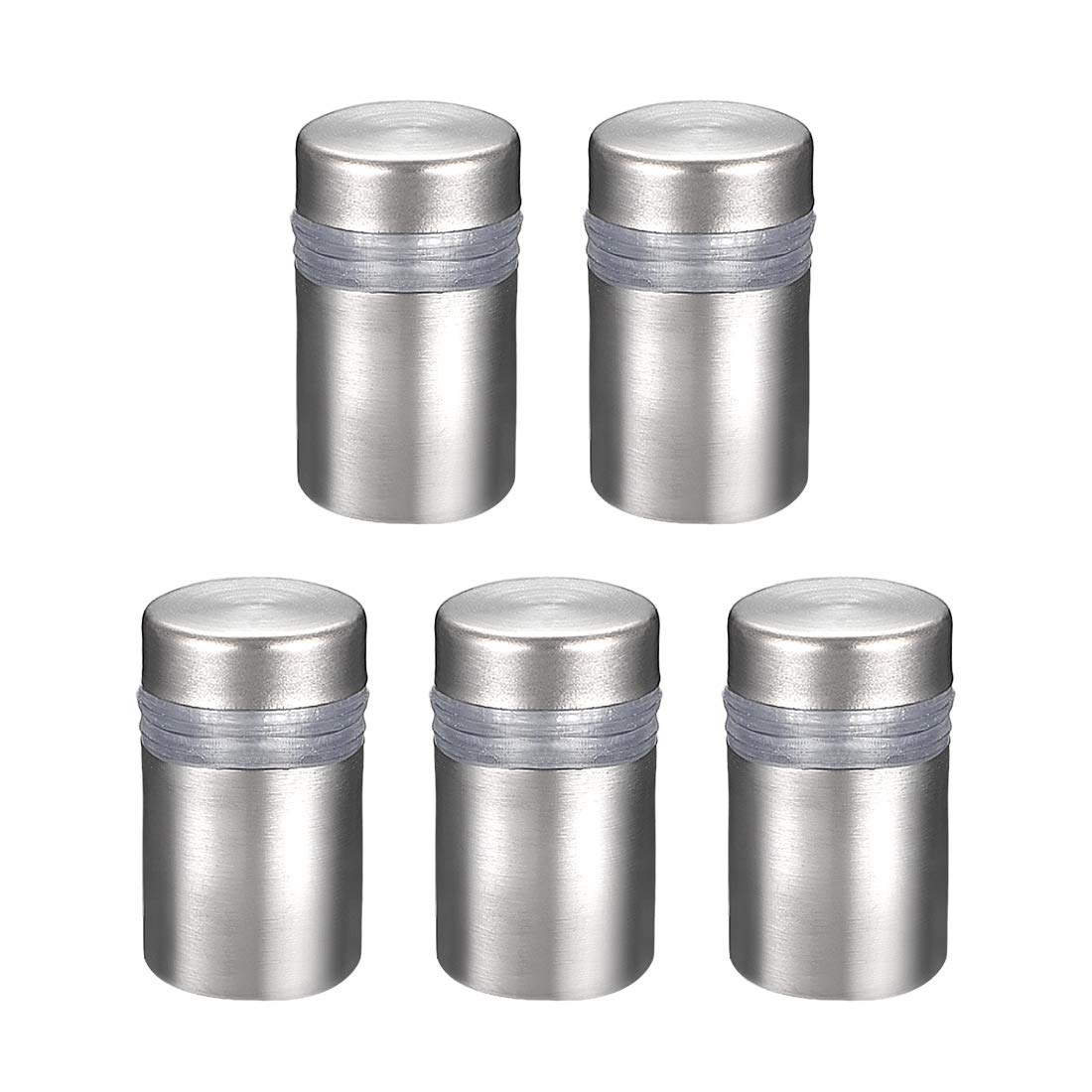 sourcing map 1/2 Dia x 7/8"(12x22mm) Standoff Screws Wall Mount Sign Holders Acrylic Glass Nails 5pcs