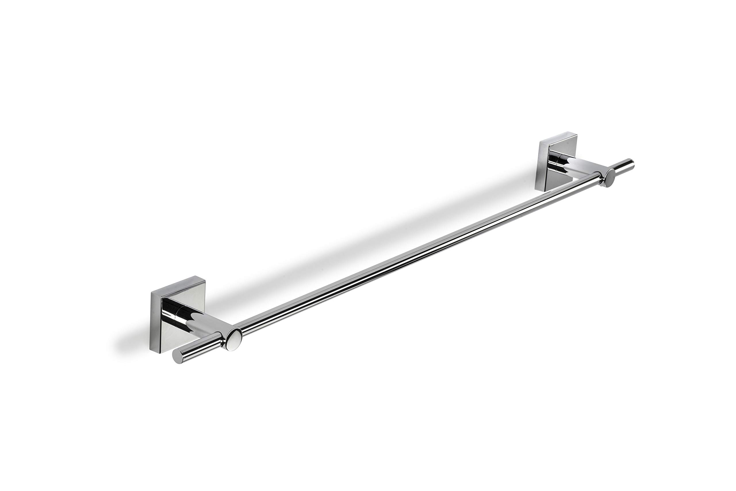 Croydex Flexi-Fix Chester Towel Rail, Bright Chrome Plated, 54 x 675 x 77mm