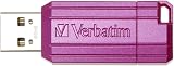 Verbatim PinStripe 64GB USB 2.0 Flash Drive Hot Pink Sliding Connector Laptop TV view 3