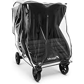 Rain Cover for Baby Jogger City Mini GT2 Double Stroller - Zipper Access, Maximum Coverage, Weather Shield by SASHA'S (Stroller not Included)