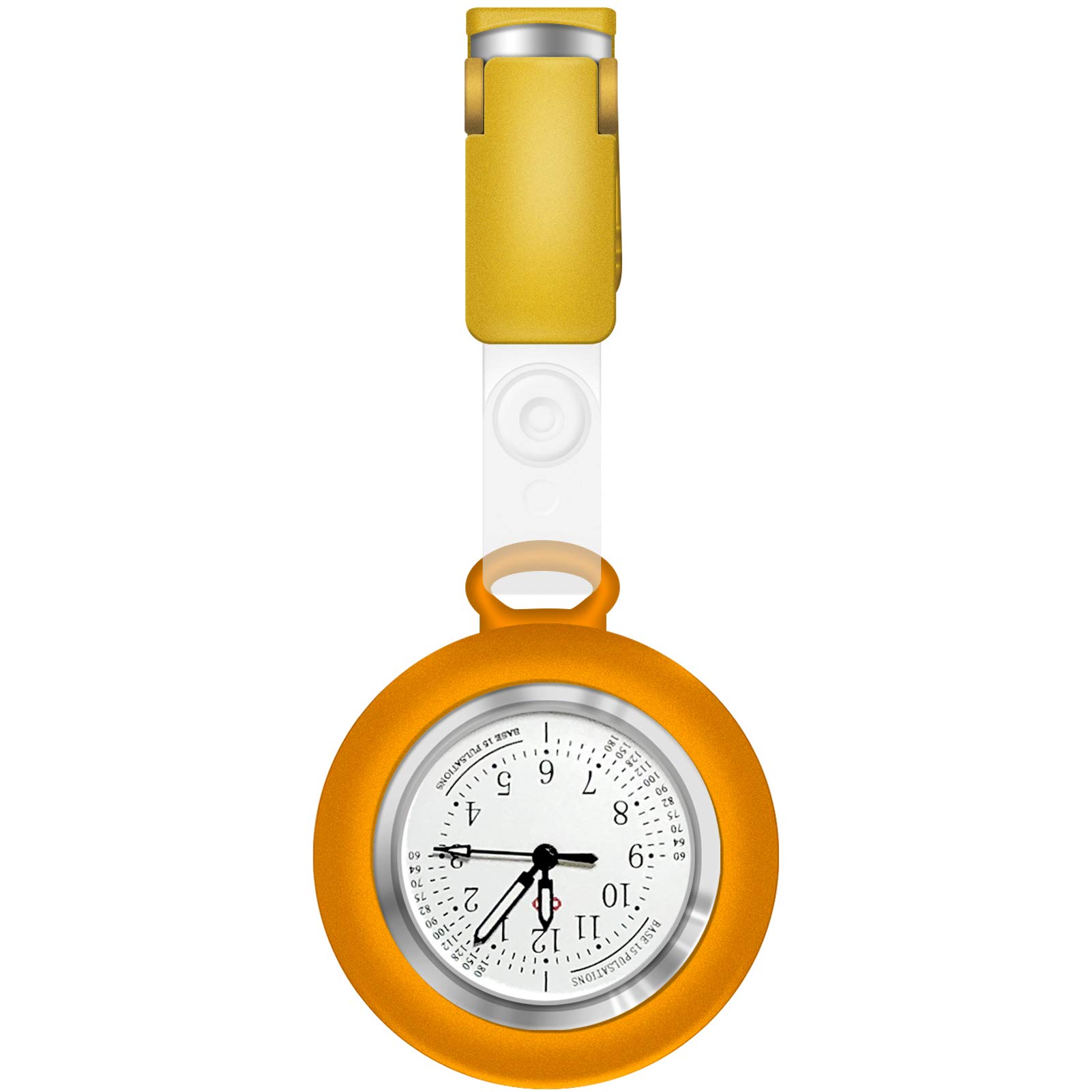 Anzorhal Nurses Watch,Nursing Watch,Nurse Watches for Women, Watch with Second Hand Clip on Watch Nursing Watches for Nurses (Orange)