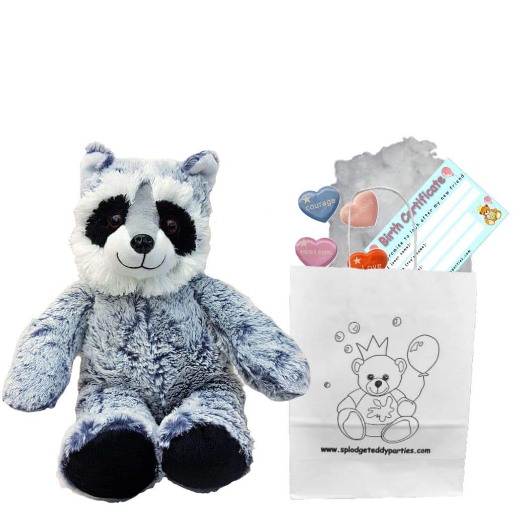 Raccoon - Soft Plush Toy - 10 inch / 25cm - Build your own Teddy Bear Kit