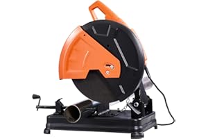 Uargd 14-inch Metal Cutting Chop Saw with Abrasive Wheel, 2000W Motor, 3500 RPM Speed, Adjustable Cutting Angle from 0-45°, S