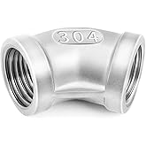 ChillWaves 304 Stainless Steel Pipe Fitting, 45 Degree Elbow 2" NPT Female x 2" NPT Female Thread Adapter(1-PACK)
