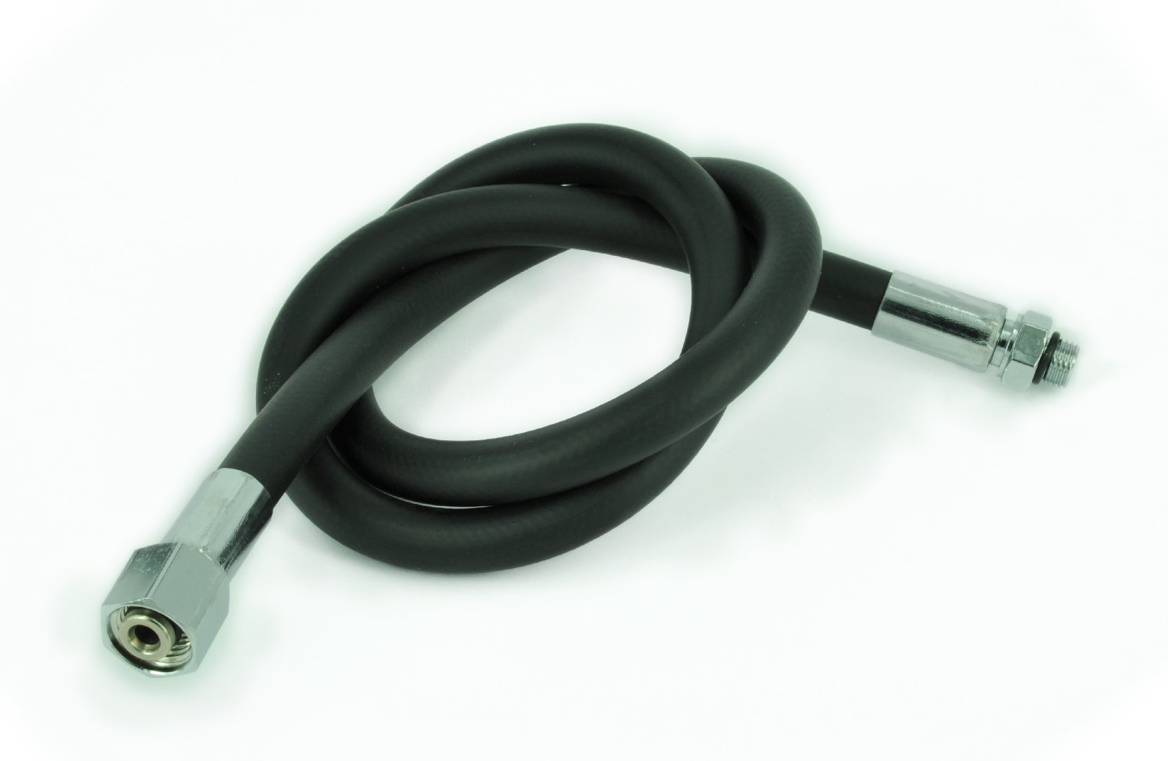 Best divers Standard/Rubber Nozzle, 100 cm, 9/16 F, 3/8 M Whisk, Black