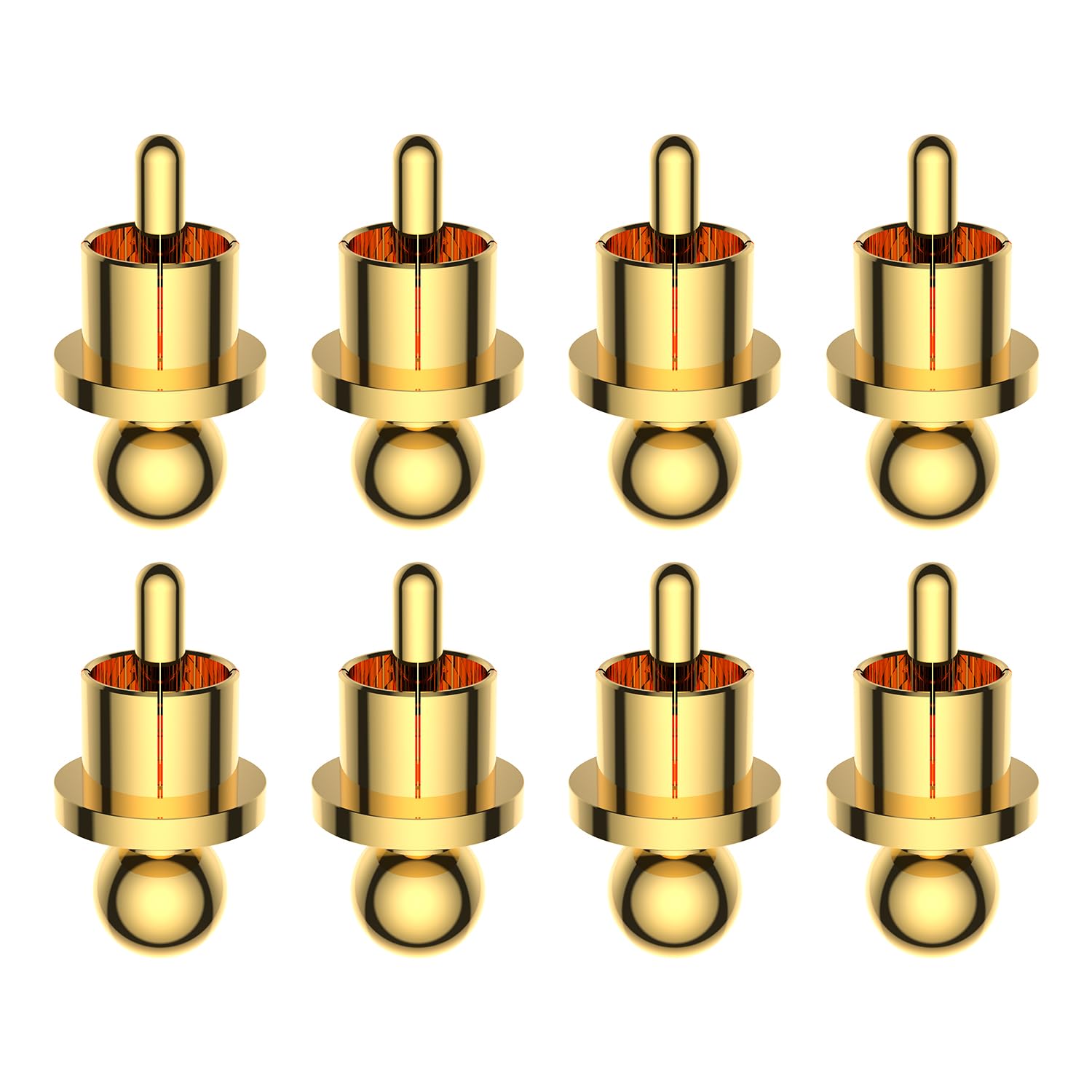 Tertullus 8 Pcs RCA Dust Caps Replacement RCA Grounding Caps Gold Plated Noise Stopper