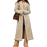 Long Winter Coats for Women Faux Suede Fuzzy Sherpa Jacket Open Front Fleece Trench Coat Business Casual Loose Overcoat