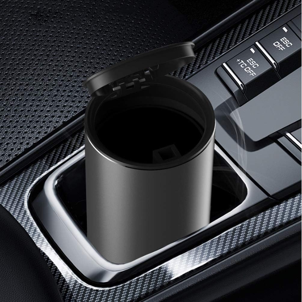 KOOMTOOM Alloy Mini Car Cup Holder Garbage Bin,300ml Dismountable Trash