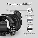 MAXDONE Bike Lock Cable 1500mm x 12mm 5-Digit Combination High Security view 4