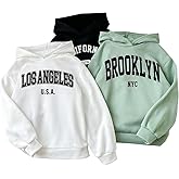 SOLY HUX Girl's Hoodies 3 Piece Set Letter Graphic Long Sleeve Hooded Sweatshirts Fall Clothes