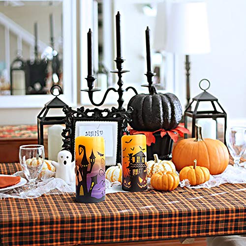 Castle, Witch, Bats Decal Halloween Decor Candles - Image 6