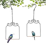 XYADX 2PK Metal Frame Hummingbird Swings and
