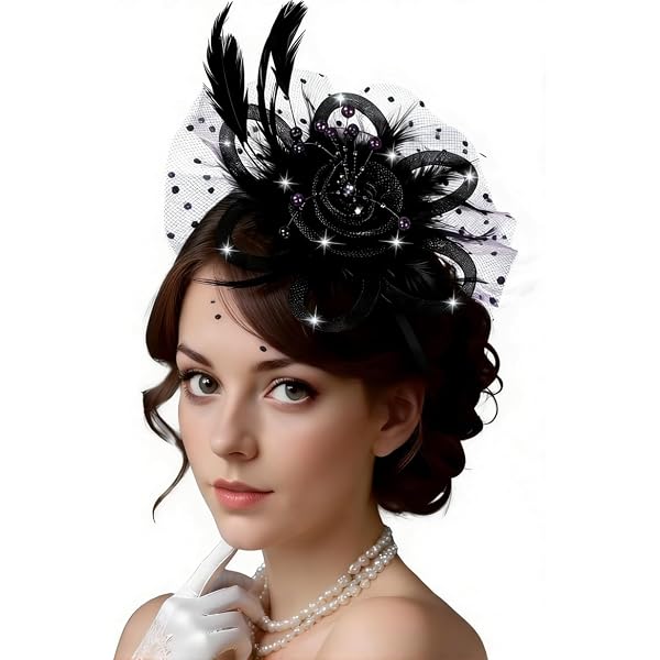 Amazon.com: Yokawe Light Up Fascinator Headband with White  display picture 1