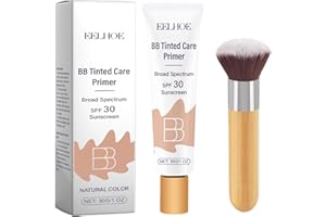 KRAJIYYA BB Blur Tinted Moisturizer SPF 30, BB Cream Tinted Moisturizer with Broad Spectrum SPF, Full Coverage Light-Medium Skin Color Hydrating & Smoothing(natural color) 30g/1pcs
