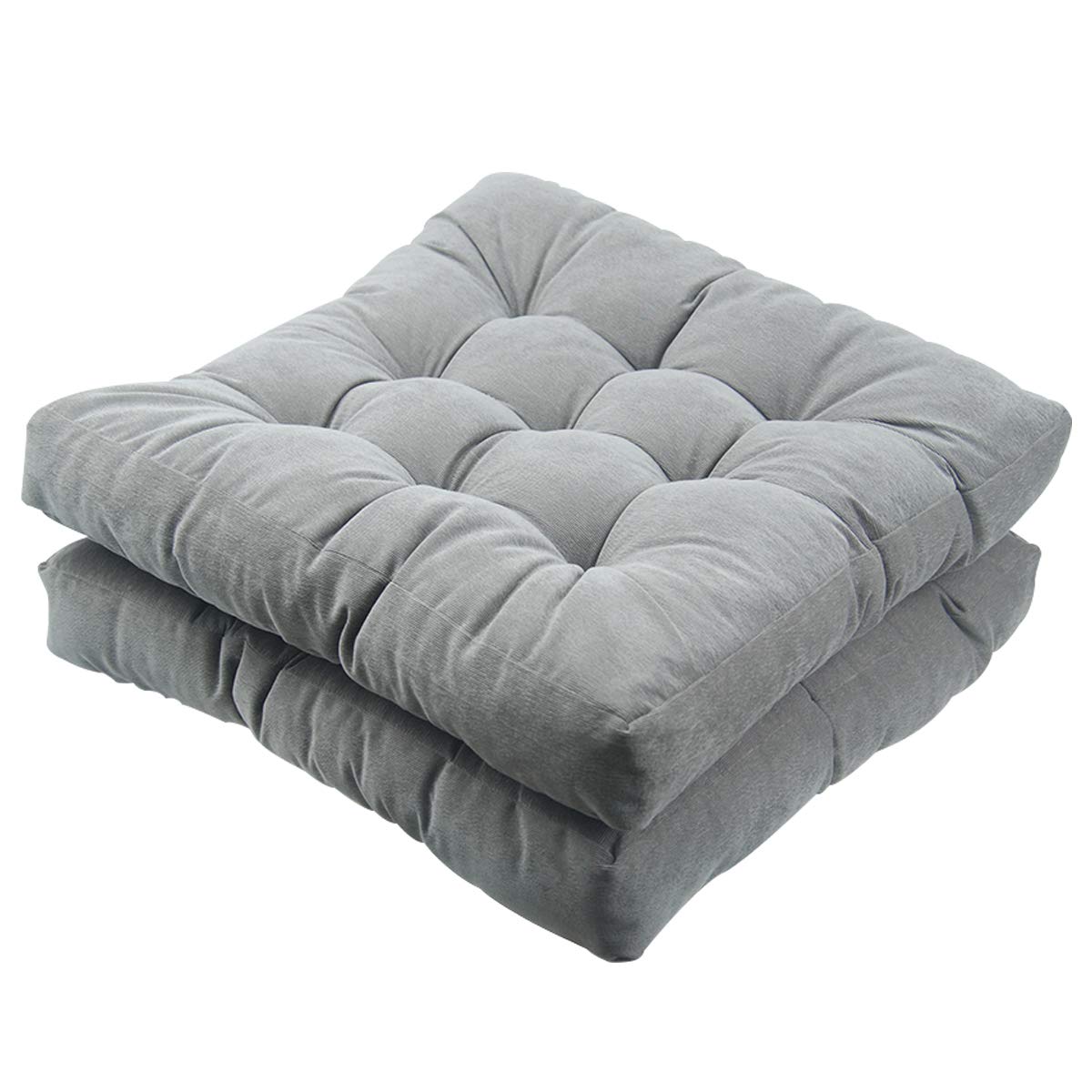 Youta Solid Papasan Patio Seat Cushion Square Chair Pad Home Floor Cushion 22 Inch Set Of 2 Throw Pillows Indoor Outdoor Blue Patio Lawn Garden Cushions