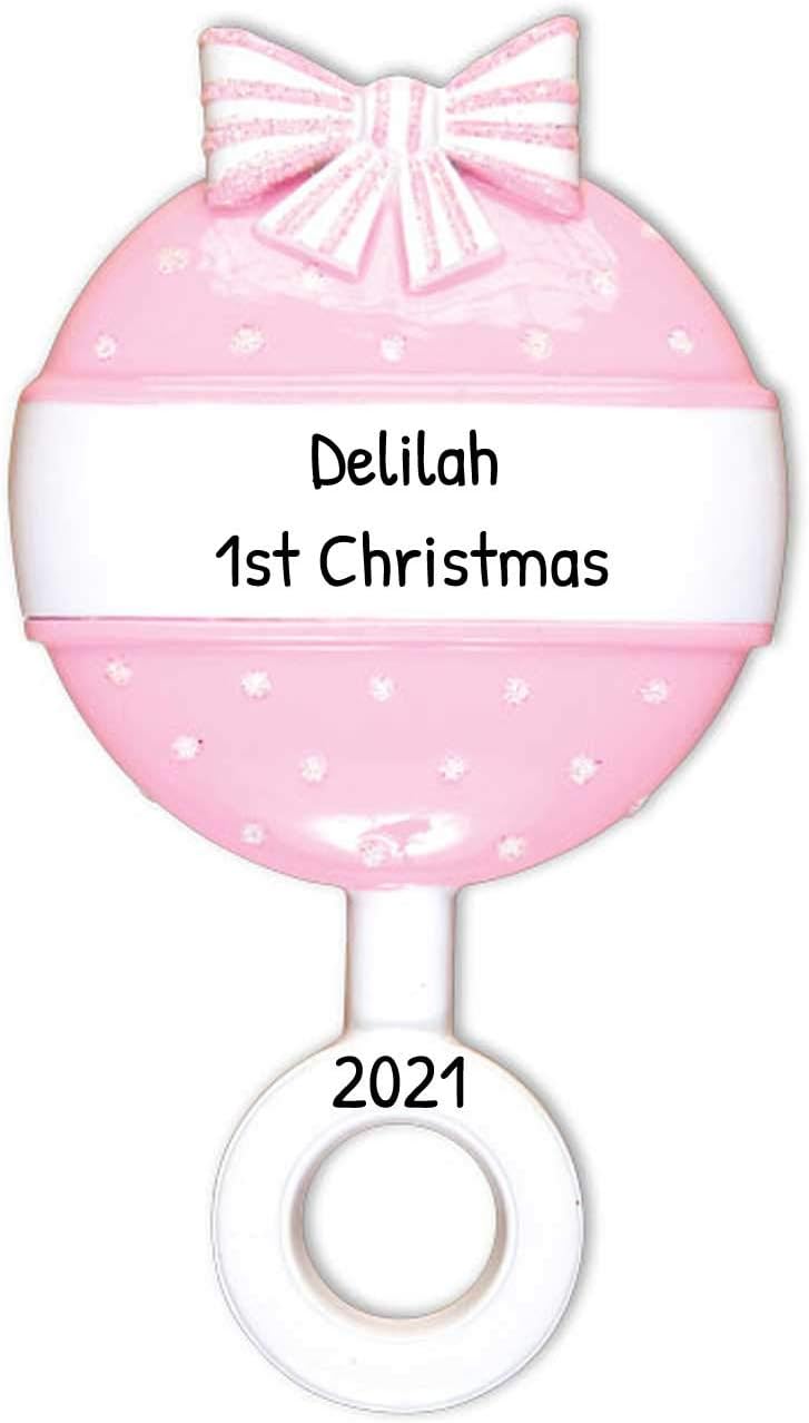 pink baby rattle