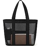 KPX Mesh Beach Bag, Tote Bag for Women Large