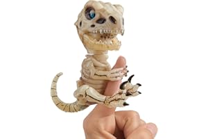 WowWee Untamed Skeleton Raptor by Fingerlings – Gloom (Sand) – Interactive Collectible Dinosaur