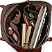 YALUXE Women's Vintage Style Leather Work Tote Shoulder Bag (UPGRADED 2.0) Deep Brown