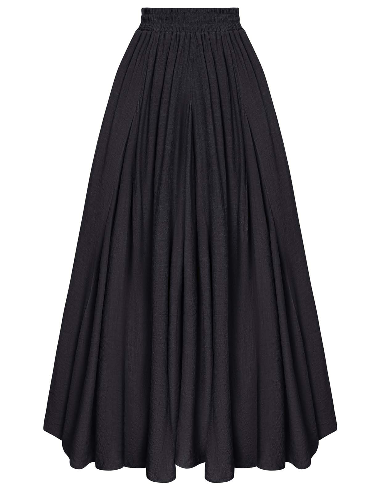 Photo 1 of Scarlet Darkness Women Casual Maxi Skirt Flowy Bohemian Renaissance Long Skirts Black M