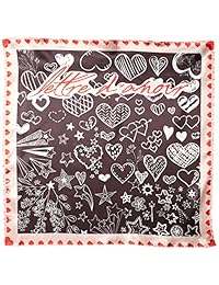 Orquídea fila de carta de amor efecto de seda moda bandana bufanda