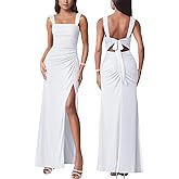 Women Sexy Mesh Tie Low Back Sleeveless Split Ruched Maxi Dress Party Cocktail Long Dress Wedding Guest Dresses