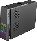 CiT S015B Micro-ATX Desktop PC Case RGB Rainbow Front Fan 300W PSU Black view 4