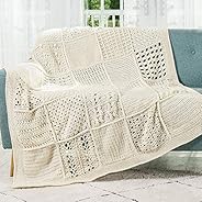 Crochet Afghan Block Club - 30-Block Stitch Sampler Afghan Subscription Club: Natural Pearl Colorway