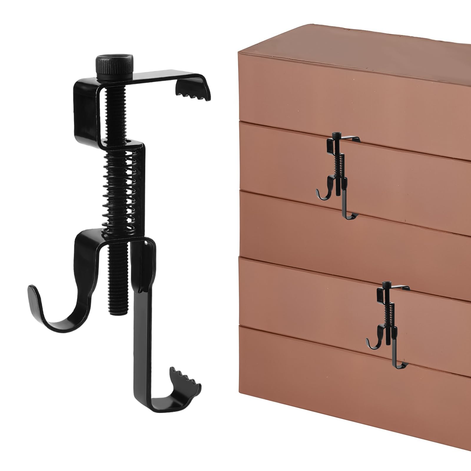 8PCS Stainless Steel Brick Hangers No Drill for Outdoor Hanging, Utility Hooks, No Nail Holes, Screws and Wall Damage