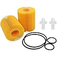 NewYall (Pack of 2) 04152-YZZA5 Engine Oil Filter Element w/Gasket Seal O-ring Set for Lexus GS300 GS350 GS450H GS460 GX460 IS250 IS350 LS460 LS600H LS600HL Toyota 4Runner FJ Cruiser Pickup Tundra