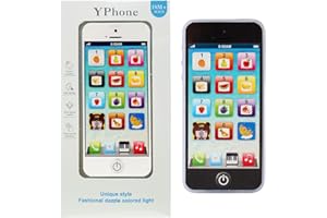 Cooplay Learning Smart Phone Toy Music Lullaby Song Touch Screen Type-C Recharable Cell Phone Mobile Yphone for Toddler Baby