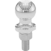 CURT 40015 Chrome Trailer Hitch Ball, 2,000 lbs, 1-7/8-Inch Diameter, 3/4 x 2-1/8-Inch Shank, Silver