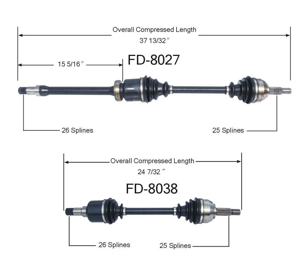 Amazon.com: Mac Auto Parts 139151 FORD Focus Front Left & Right Cv Shaft  Axles Check Transmission Info: Automotive