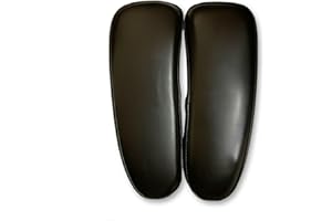 OFFICE LOGIX SHOP Premium Leather Armrest Caps Set for Нeгman Μіlleг Aeron Chair - Enhance Comfort and Style (1, Black Leather)