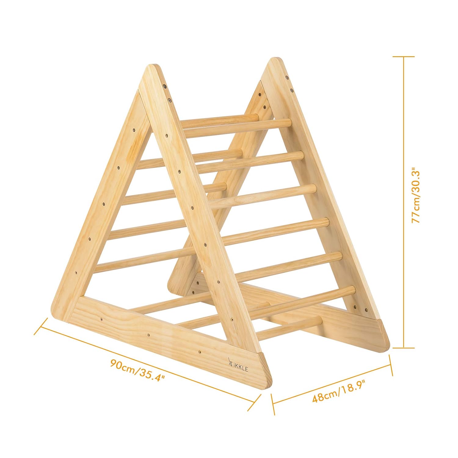 Ikkle Climbing Pikler Triangle Indoor Climbing Toys Wooden Gym Playground Climber Ladder for Toddlers Kids and Children Preschoolers Age 1 3+ : Baby