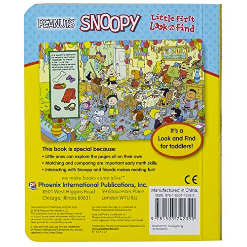 Peanuts - Best Friends Look and Find Book and Cuddly Snoopy Plush - PI Kids