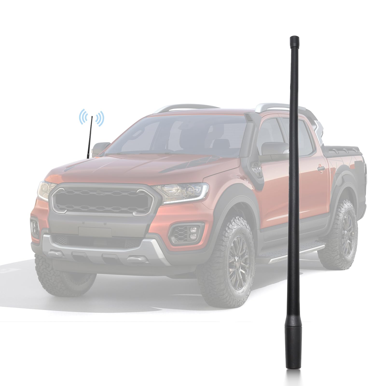 Photo 1 of Anina 13" Car Antenna Mast for Ford 2012-2022 F150 F250 F350 Super Duty Explorer Ranger Escape Focus Aerial FM/AM Radio Antenna Car Wash Proof Durable Flexible Rubber