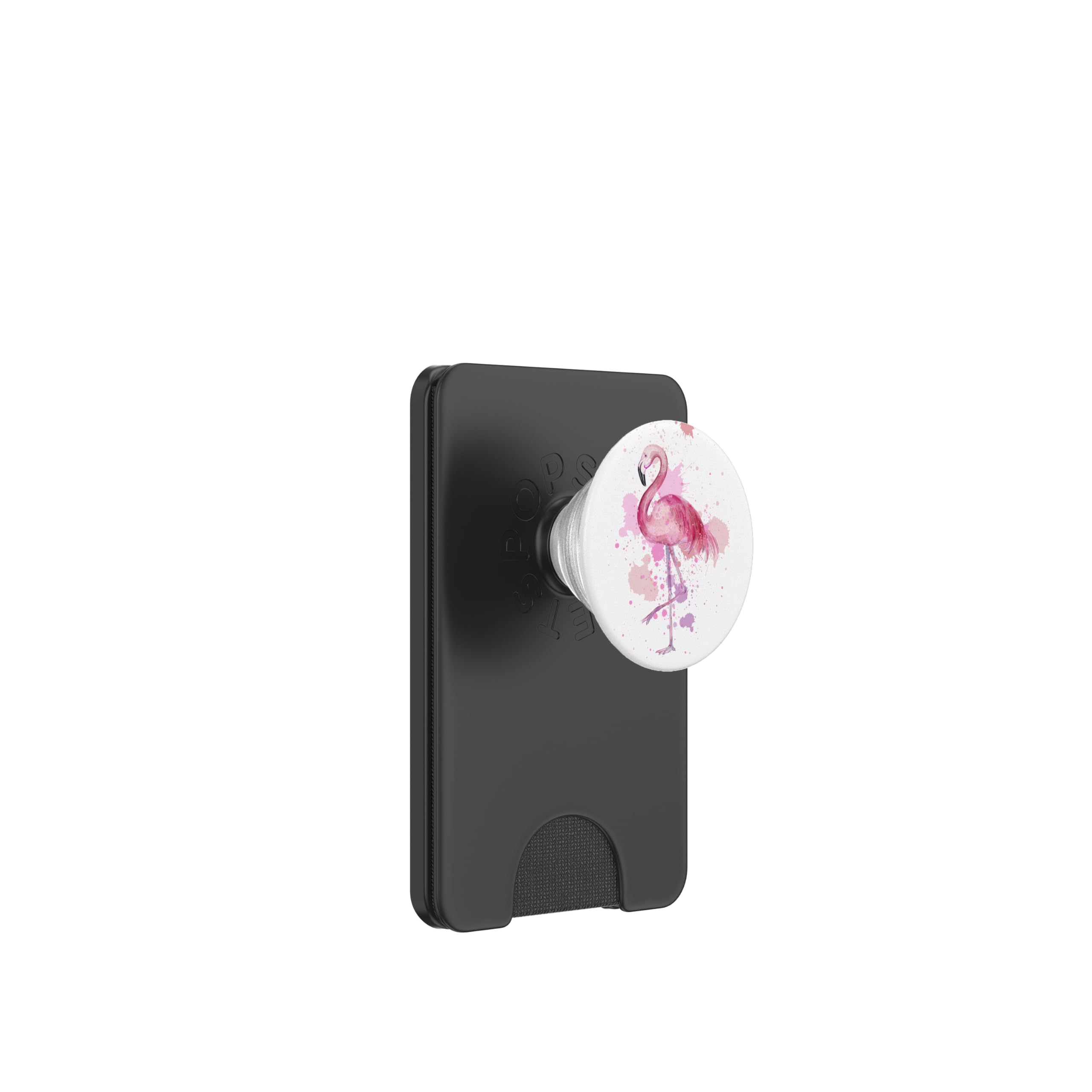 CUTE SWEET LOVELY PINK FLAMINGO STANDING ON ONE LEG PopSockets PopWallet for MagSafe