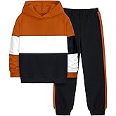 Crazyme Boys Clothes Long Sleeve Hoodie Sweatshirts and Sweatpants Set 2 Piece Fall Winter Boys Hoodies Size 6-14