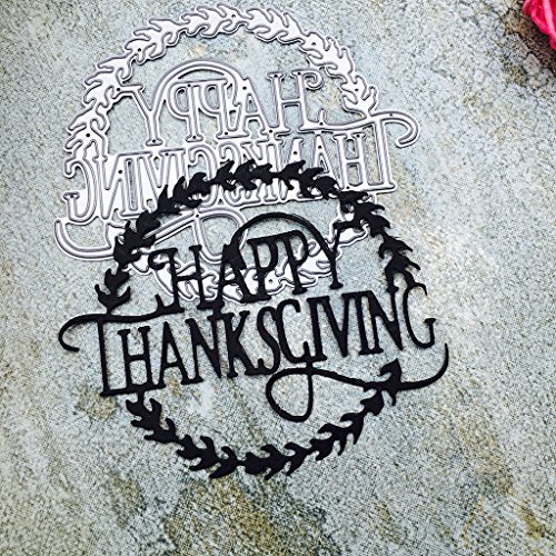 Susada Happy Thanksgiving Metal Steel Cutting Dies Stencils Embossing DIY Scrapbooking - Thumbnail 3