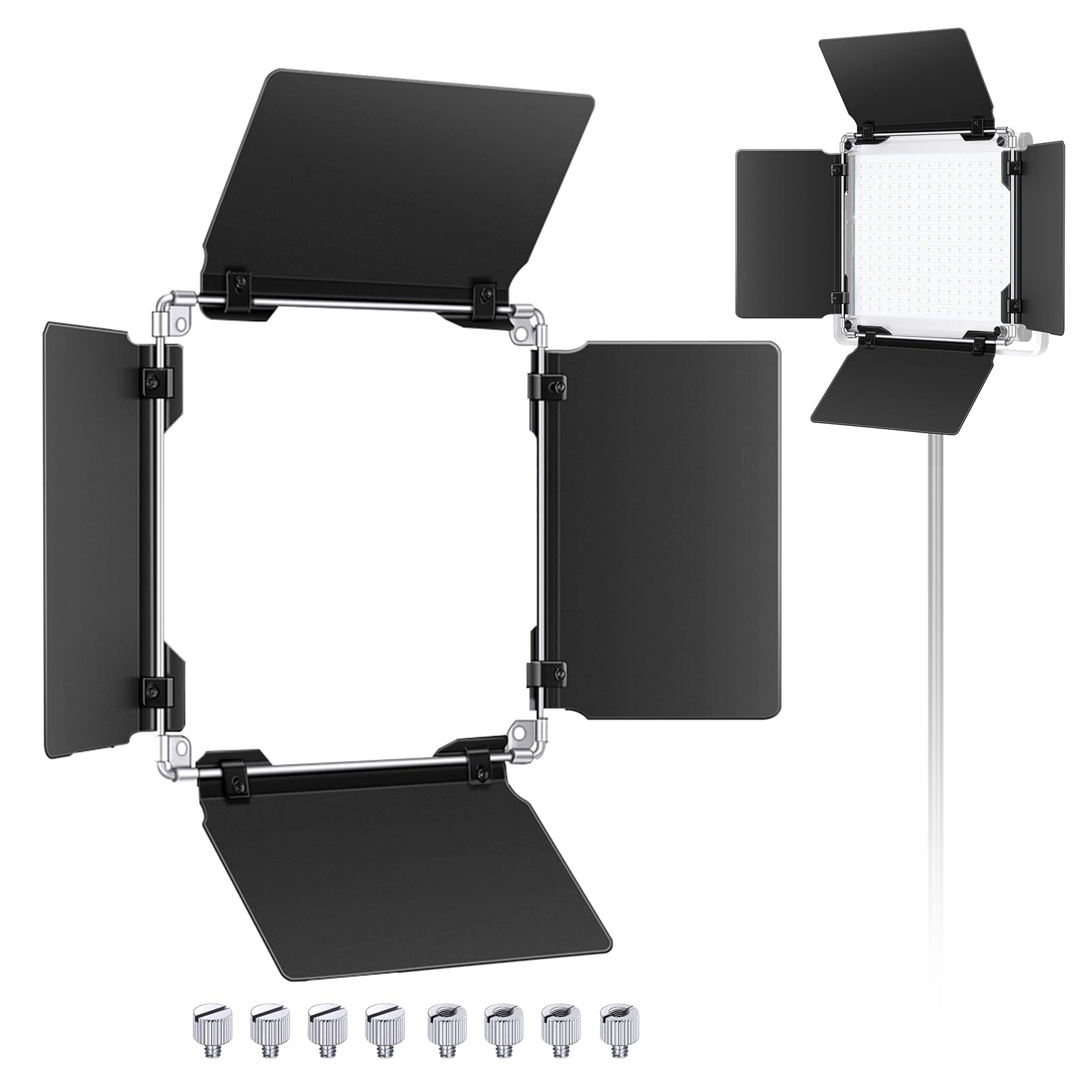 Neewer Professional LED Video Light Barn Door for 480 LED Light Panel, Solid Metal Construction (Only Barndoor Included)