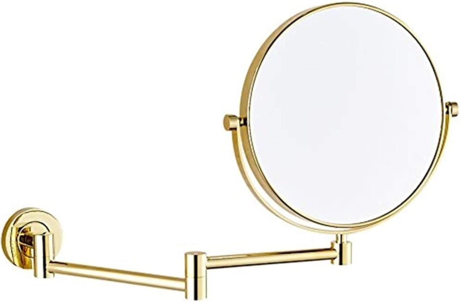 8inch bathroom vanity mirror, wallmounted brass magnification, double