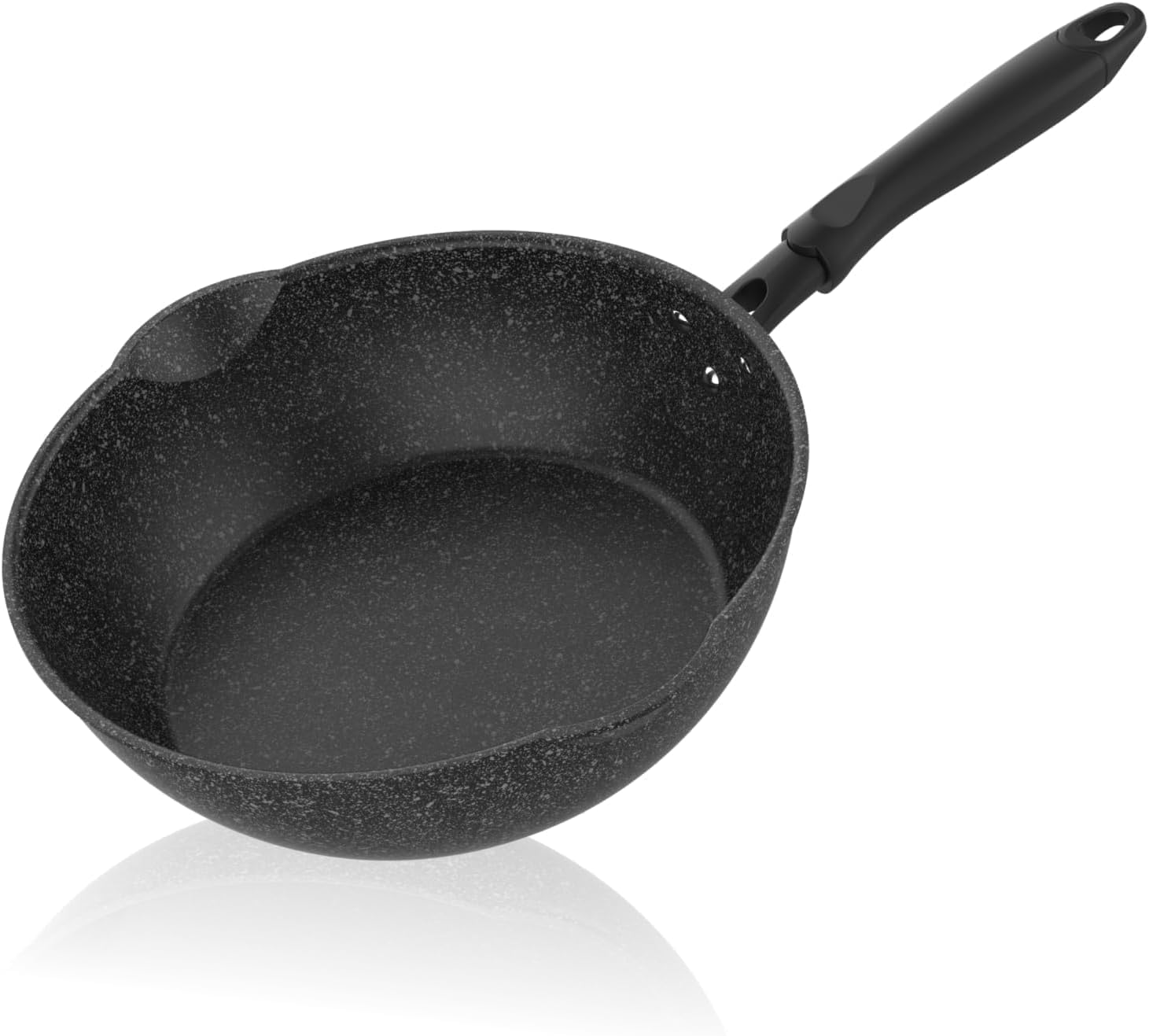 Photo 1 of SUNHOUSE – 12 Inch / 30 cm Non-Stick Deep Frying Pan with Double Pour Spouts, 5-Layer Whitford Non-Stick Coating, PFOA-FREE, Stay-Cool Handle, Induction Compatible with All Cooktops