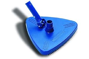 SWIMLINE HYDROTOOLS Manual Pool Vacuum Head Attachment For Inground & Above Ground Pools |Weighted Swimming Pool Vac Head Triangle Shape W/ Bristles| Swivel Hose 1-1/4 or 1-1/2’’| Handle Clean Debris