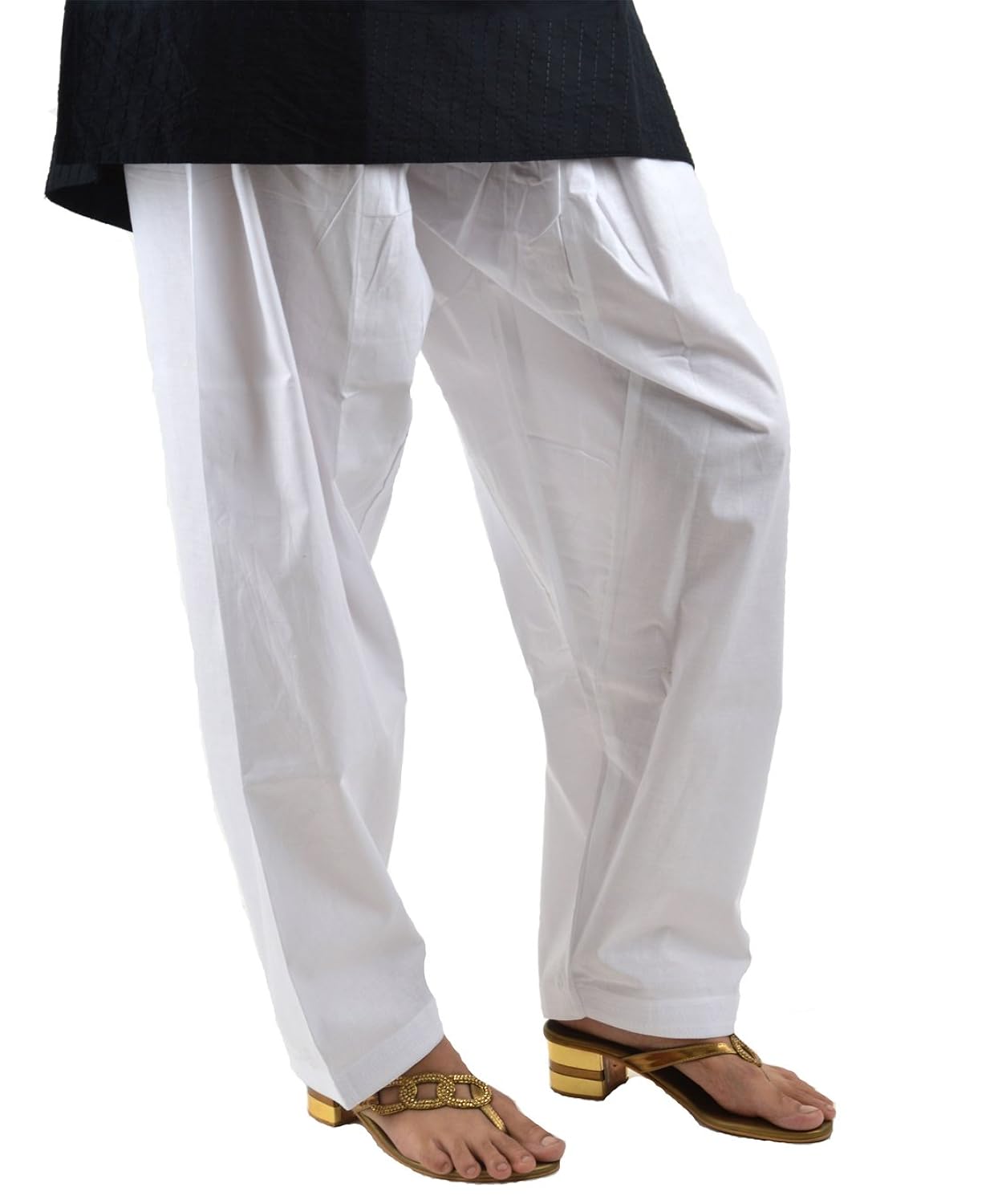 neha fashion [neha fashion] women's cotton salwar (white_free size)