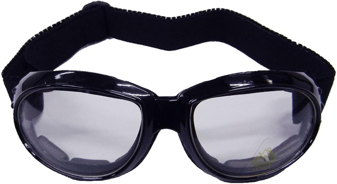 Amazon Com Cyber Gothic Goth Punk Industrial Anime Cosplay Raver Clear Lens Black Goggles Clothing